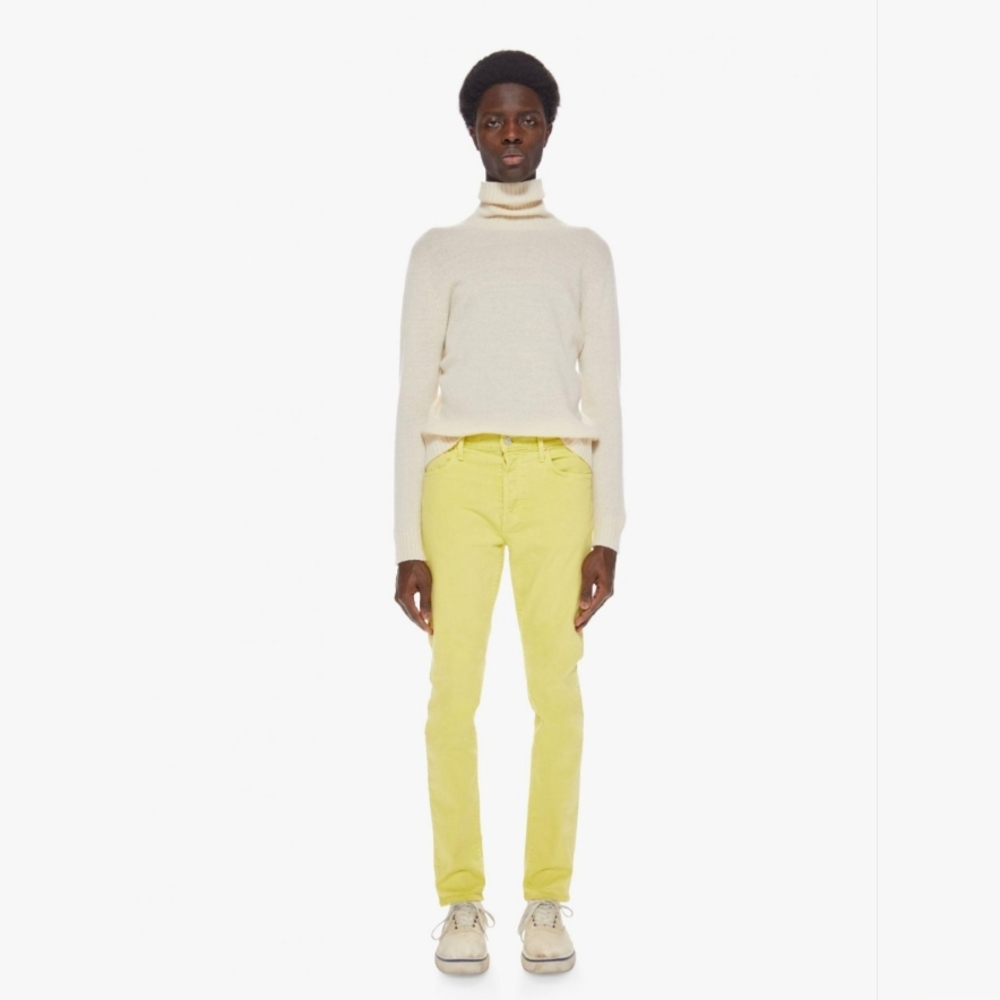 Mother Neon Denim The Chaser Citron Jeans